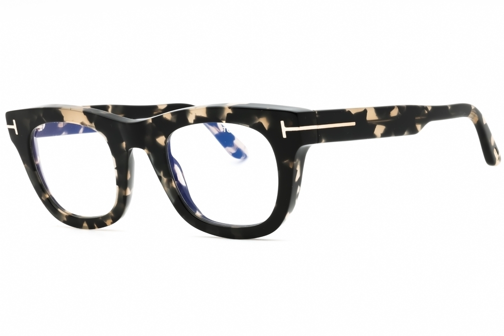 NWT Tom Ford FT5872-B-005 Black Rectangle 48mm Glasses - Picture 1 of 3